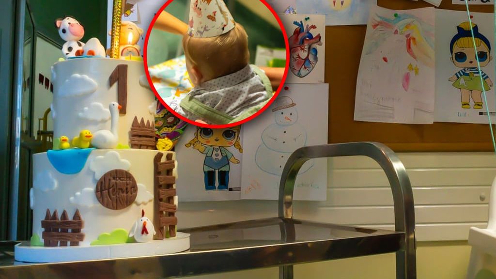 Henio pierwsze urodziny obchodził w szpitalnej sali