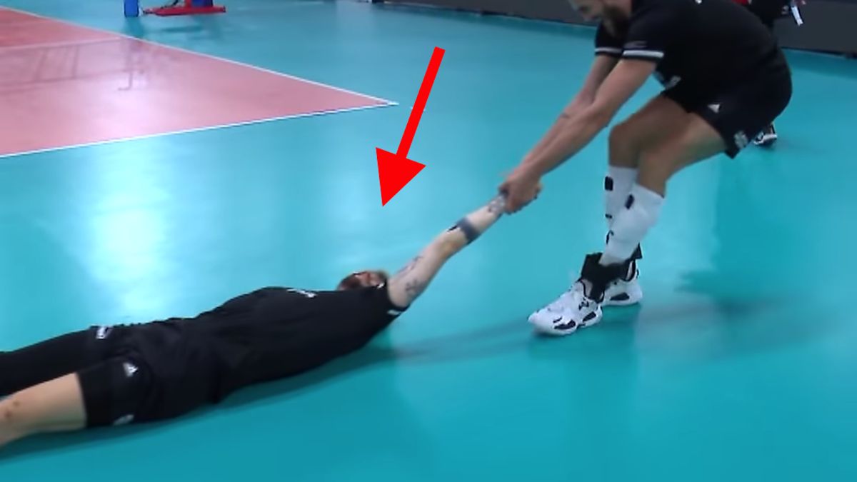 Karol Kłos i Tomasz Fornal podczas treningu