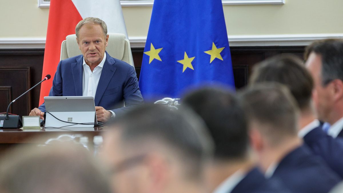 Donald Tusk podczas posiedzenia rządu