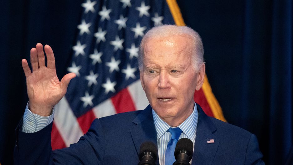 COLUMBIA, SOUTH CAROLINA - JANUARY 27: US President Joe Biden speaks to a crowd during the South Carolina Democratic Party First in the Nation Celebration and dinner at the state fairgrounds on January 27, 2024 in Columbia, South Carolina. South Carolina holds its Democratic  party primary on February 3. (Photo by Sean Rayford/Getty Images)