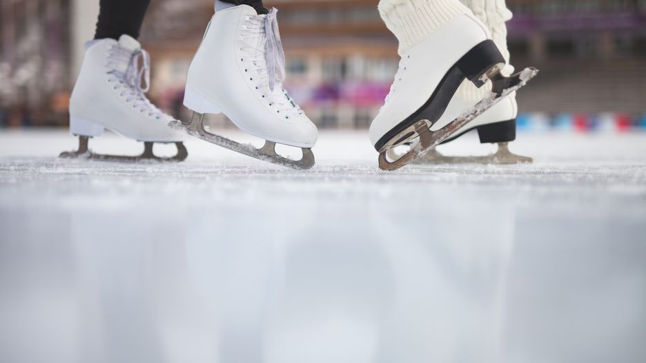 Closeup skating shoes ice skating outdoor at ice rinkCloseup skating shoes ice skating outdoor at ice rink. Small glitter at the ice. Healthy lifestyle and winter sport concept at sports stadium. Large copy space at foregroundice skate, skate, ice, outdoor, snow, hockey, snowflake, woman, day, winter, health, abstract, background, rink, figure, fast, skater, surface, shoe, closeup, skating, indoor, medeo, almaty, shoes, skates, blur, copy, space, ice skate, skate, ice, outdoor, snow, hockey, snowflake, woman, day, winter, health, abstract, background, rink, figure, fast, skater, surface, shoe, closeup, skating, indoor, medeo, almaty, shoes, skates, blur, copy, space