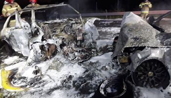 Koszmar na A1. Spłonął Citroen. Tożsamość ofiary ustalona