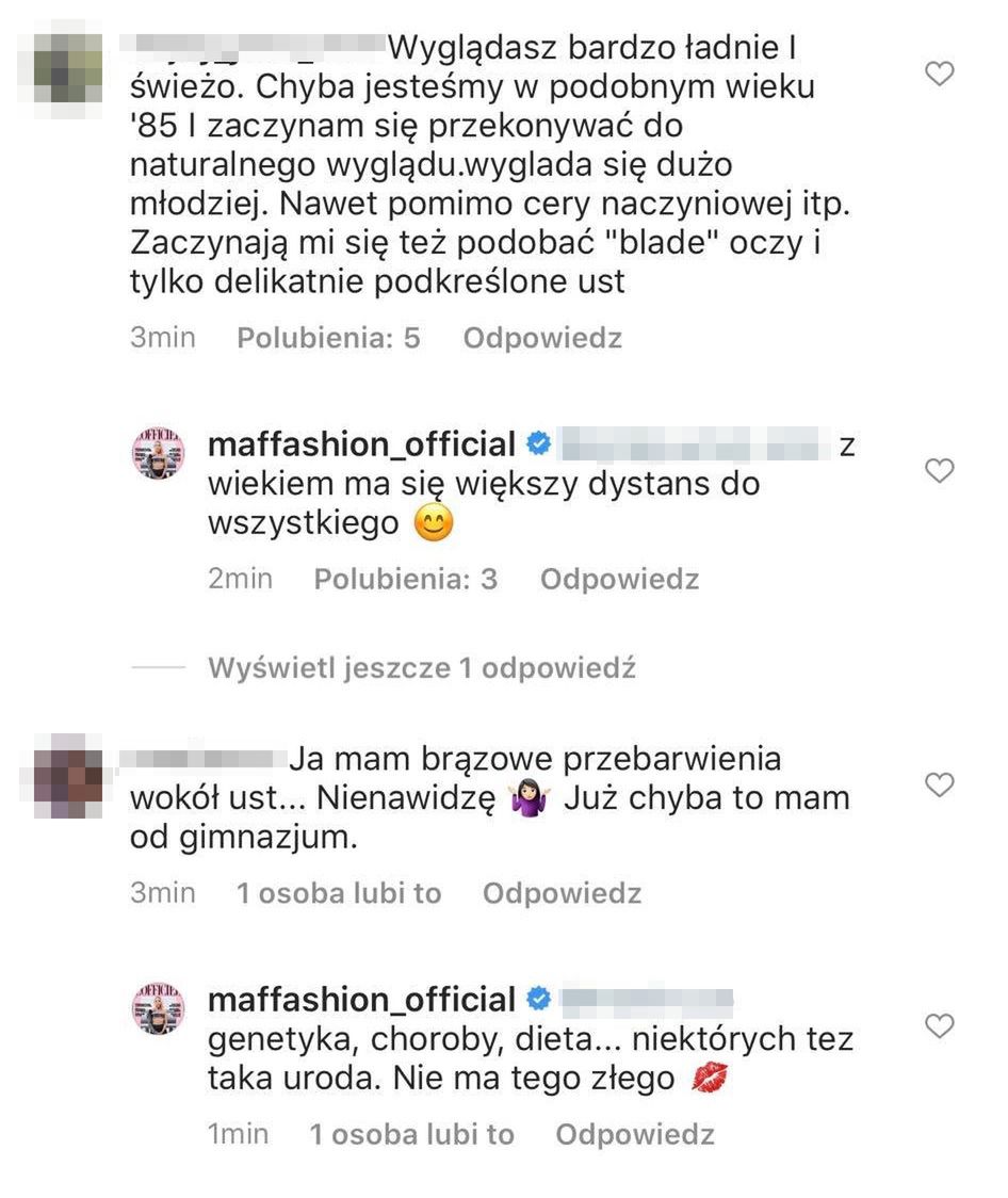 Maffashion pokazała się bez makijazu