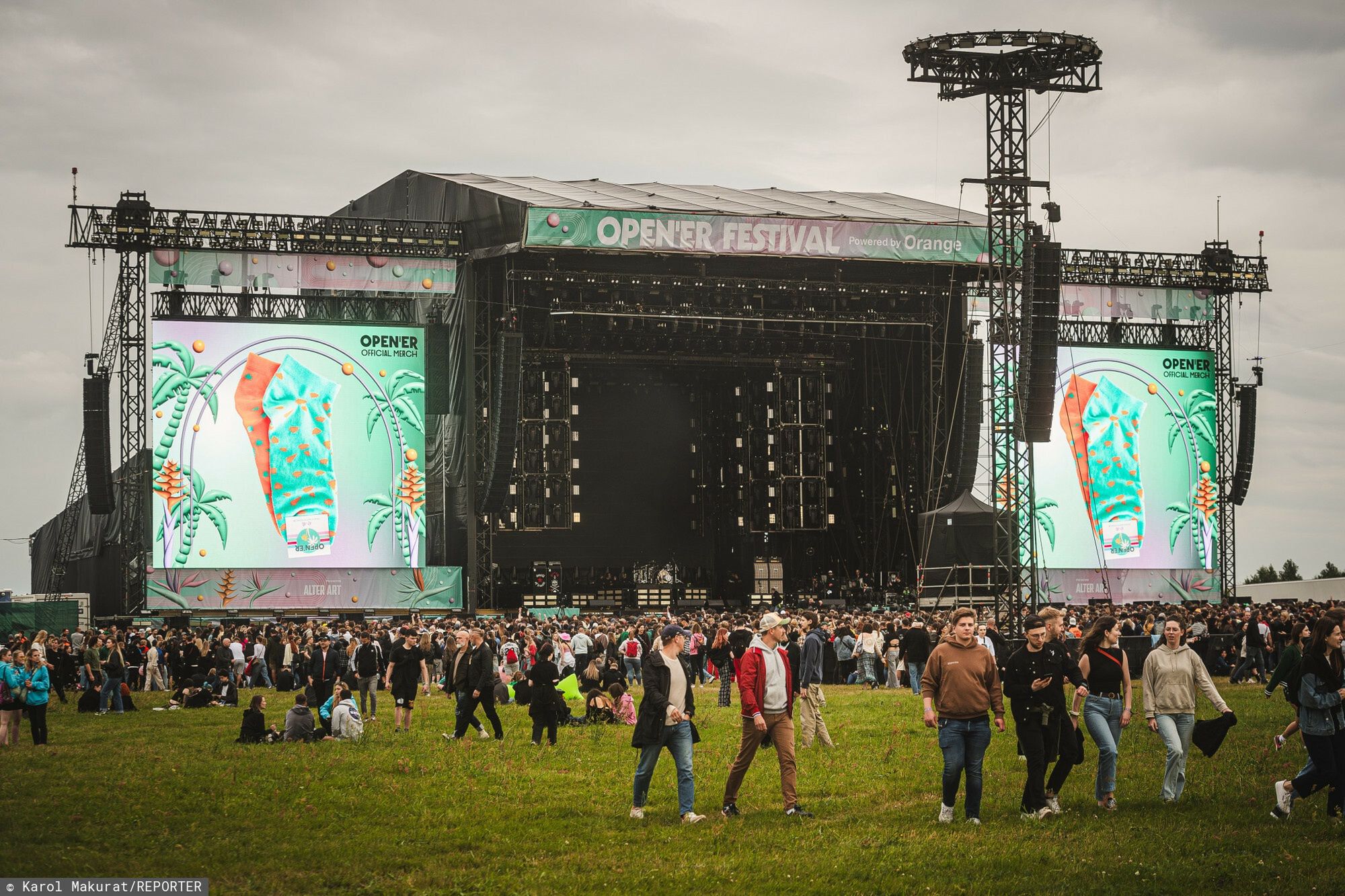 Open'er Festival 202403.07.2024 Gdynia - Kosakowo. Open'er Festival Dzien 1. Koncert zespolu scena logo napis opener   n/z    Fot. Karol Makurat/REPORTERKarol Makurat/REPORTER