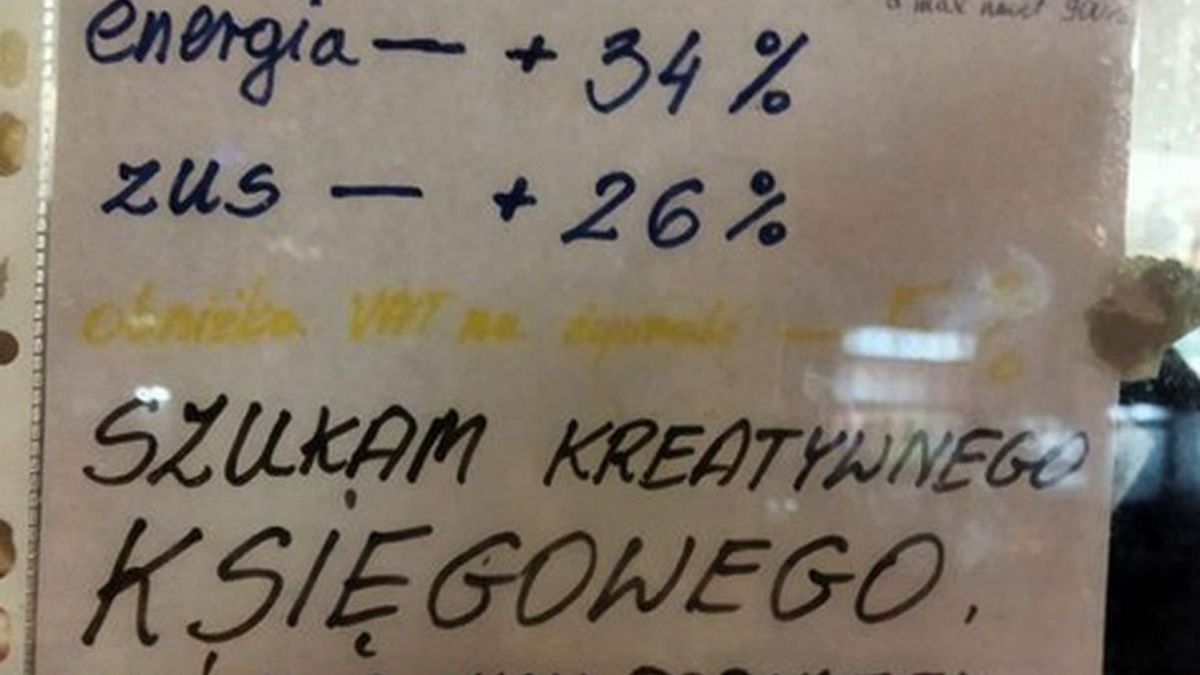 Kartka z polskiego sklepu. Reakcja sprzedawców na narzekających na drożyznę klientów.