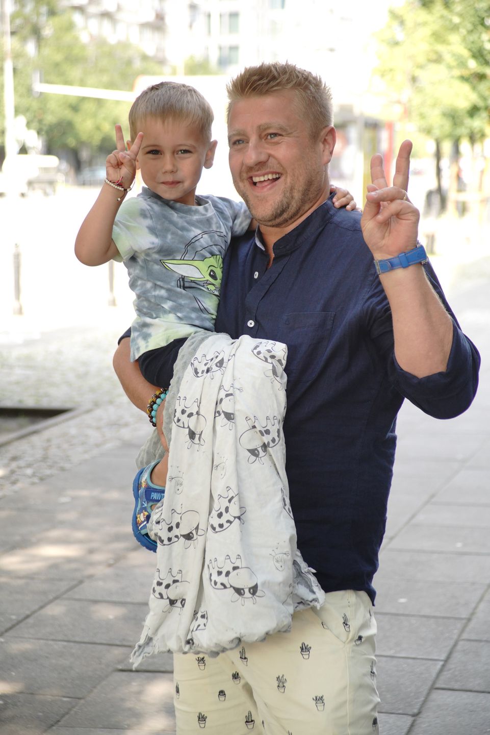 Tomasz Jakubiak z synem