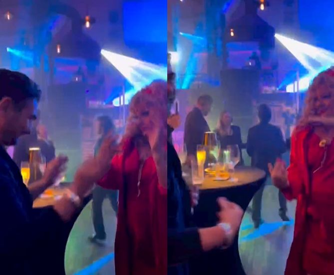 Magda Gessler wywija na imprezie TVN-u. Zatańczyła nawet z Klimentem