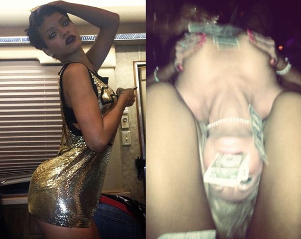 Rihanna ze striptizerką między nogami! (FOTO)