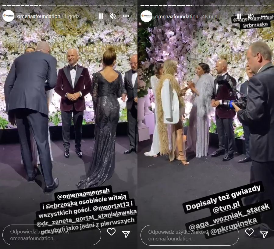 Omenaa Mensah i Rafał Brzoska na gali Omenaa Foundation