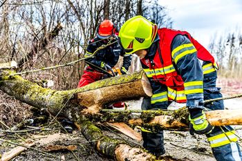 Blisko 80 interwencji strażaków we Włocławku i powiecie włocławskim. Powalone drzewa, zerwane linie energetyczne, przewrócone garaże