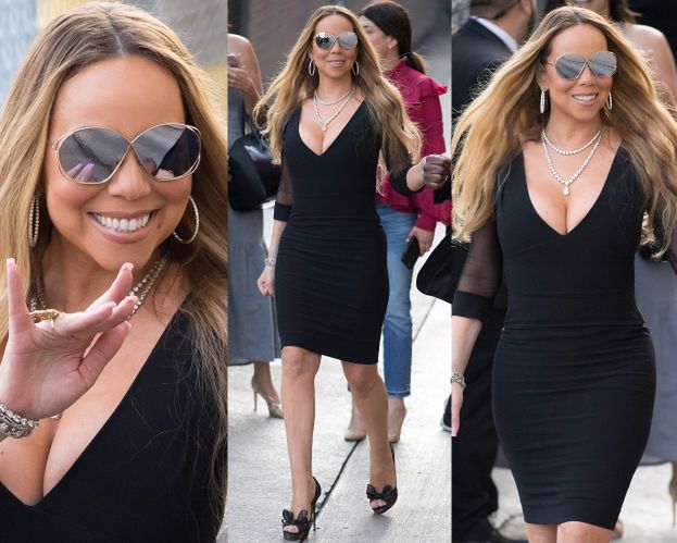 Odchudzona Mariah Carey chwali się ciałem w "małej czarnej"