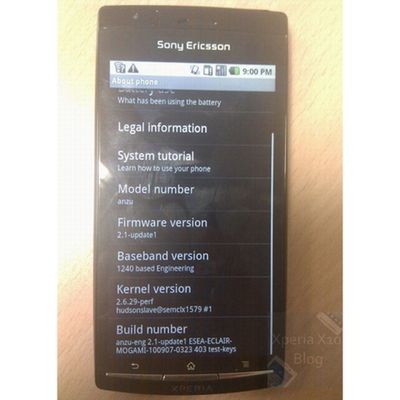 Sony Ericsson Xperia X12 (Anzu) - specyfikacja?
