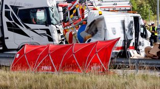 Katastrofa na A1. Kierowca usłyszał zarzuty. Prokurator: Nie pamięta