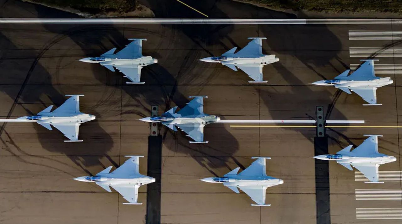JAS-39 Gripen aircraft, illustrative photo