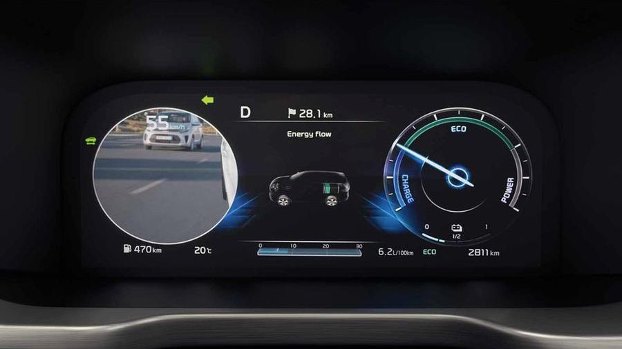 Obraz z kamer będzie chwilowo zastępował obrotomierz lub prędkościomierz.