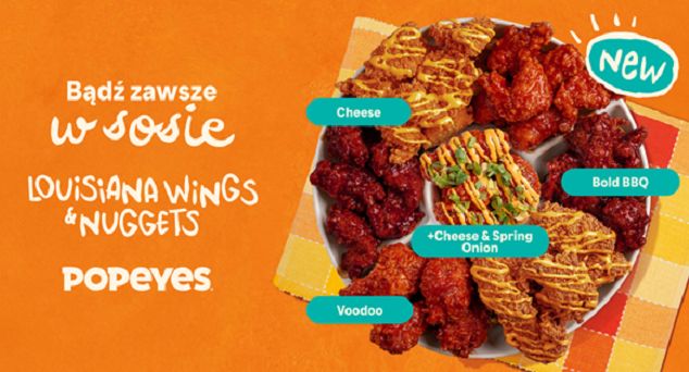Hasłem "Bądź zawsze w sosie" Popeyes promuje nowe menu