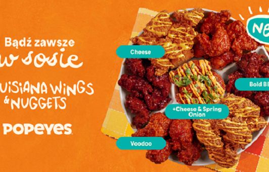 Hasłem "Bądź zawsze w sosie" Popeyes promuje nowe menu