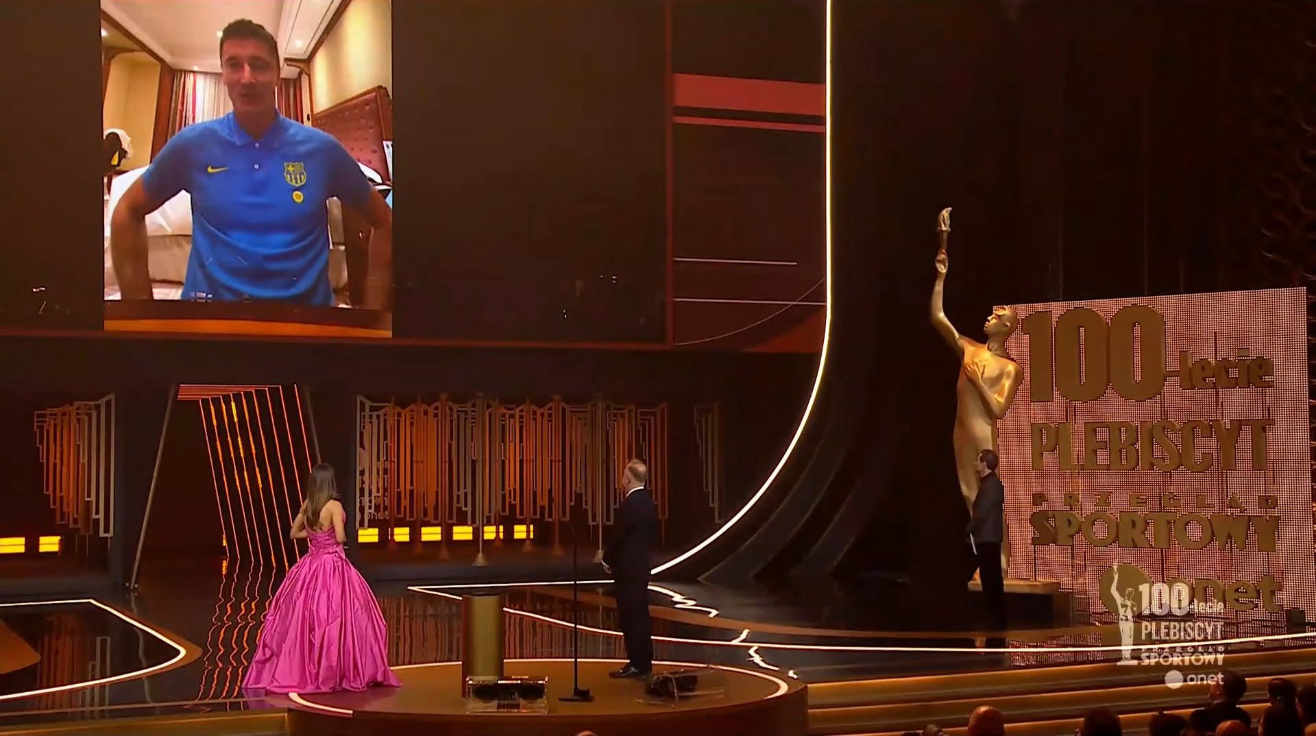 Robert Lewandowski połączył się podczas Gali Mistrzów Sportu