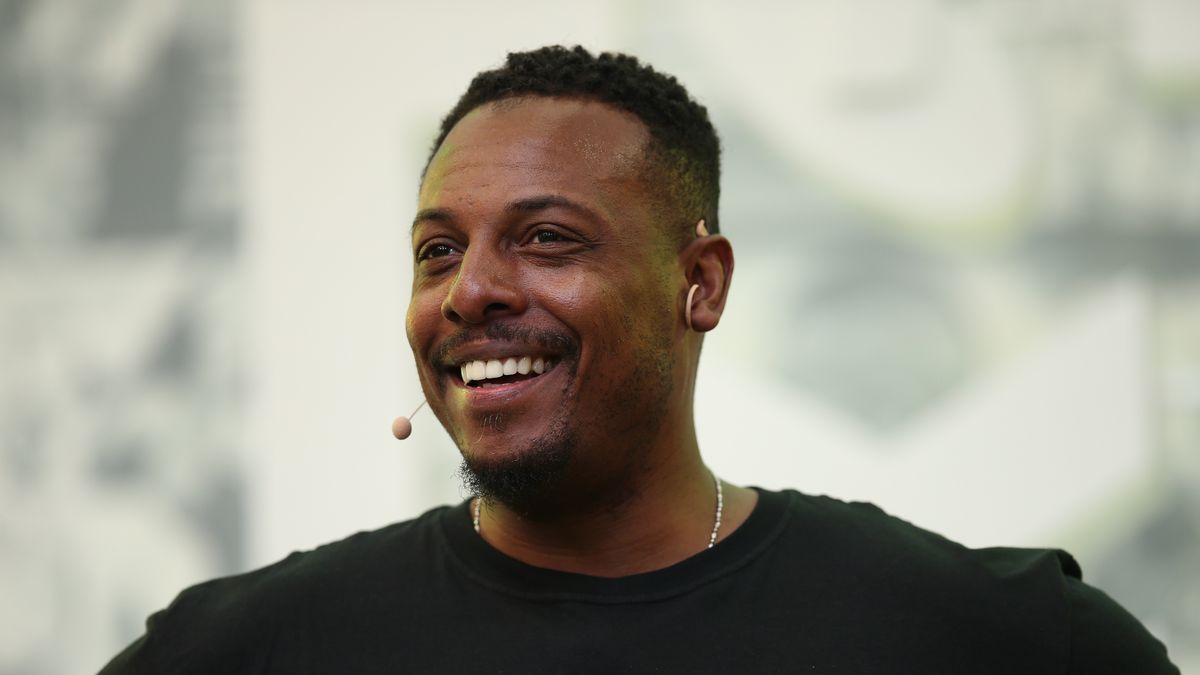 SYDNEY, AUSTRALIA - OCTOBER 04: Paul Pierce, NBA legend speaks during the NRL Grand Final Media Opportunity at Martin Place on October 04, 2019 in Sydney, Australia. (Photo by Jason McCawley/Getty Images)