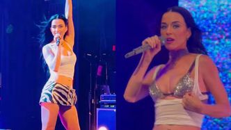 40-letnia Katy Perry odsłoniła na koncercie cekinowy biustonosz i płaski brzuch. Ogień?