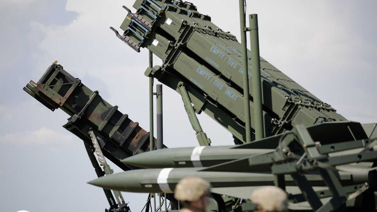 Capu Midia, Romania - June 9, 2021: the Patriot surface-to-air missile system of the Romanian Army at the National Training Center for Air Defense.
GEORGE CALIN
aggression, air, aircraft, american, antiaircraft, armed, army, attack, ballistic, battle, bomb, capu midia, cold war, combat, conflict, danger, day, defence, defense, destruction, deterrent, equipment, explosive, force, forces, launch, launcher, military, missile, nato, patriot, patriot missile, patriotic, power, protection, radar, rocket, romania, russia, sam, sky, surface, system, target, technology, us, us army, us army technology, war, warfare, warhead, weapon, aggression, air, aircraft, american, antiaircraft, armed, army, attack, ballistic, battle, bomb, capu midia, cold war, combat, conflict, danger, day, defence, defense, destruction, deterrent, equipment, explosive, force, forces, launch, launcher, military, missile, nato, patriot, patriot missile, patriotic, power, protection, radar, rocket, romania, russia, sam, sky, surface, system, target, technology, us, us army, us army technology, war