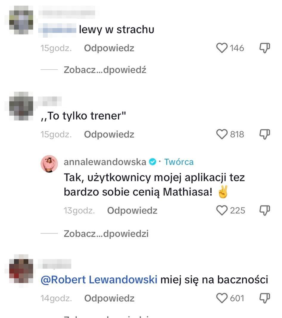 Odpowiedź Anny Lewandowskiej