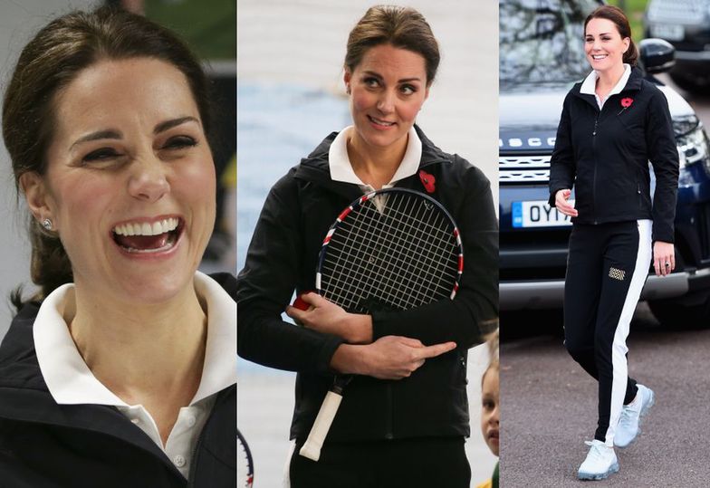 Kate Middleton gra w tenisa