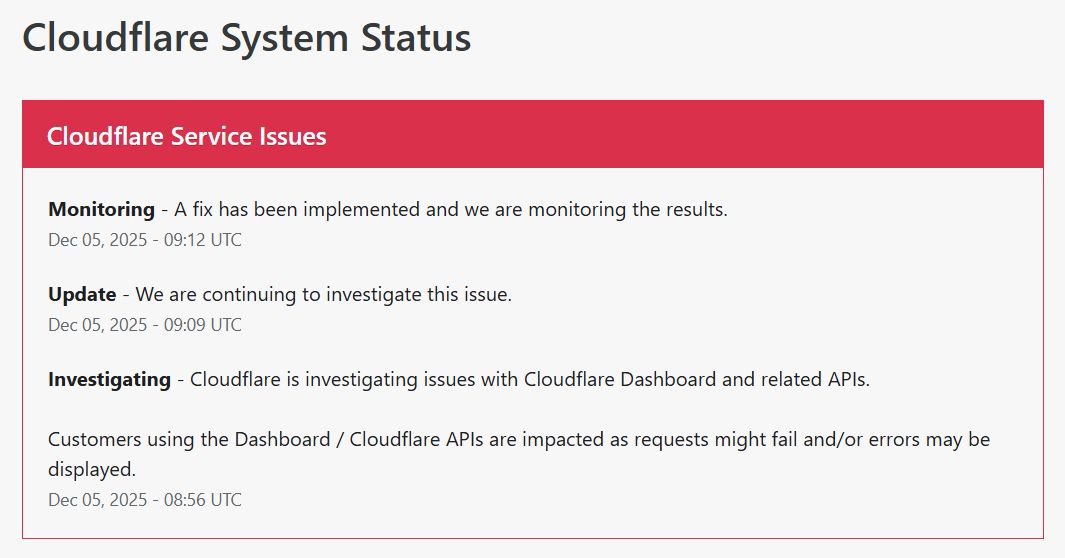 Cloudflare informuje o wdrożonej poprawce