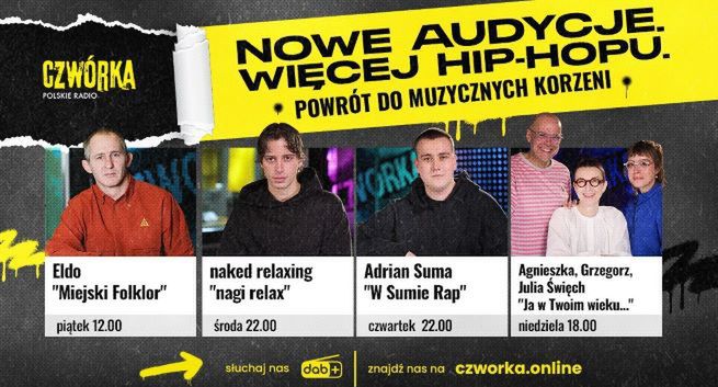 Więcej hip-hopu w Czwórce. Stacja zaprezentowała wiosenną ramówkę