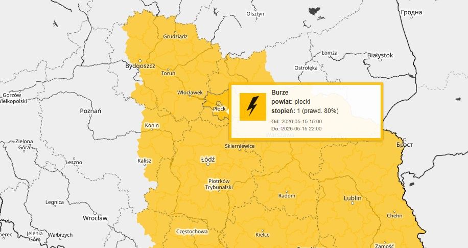 Alert pogodowy IMGW: Burze, silny wiatr i grad. Wydano ostrzeżenie dla mieszkańców!