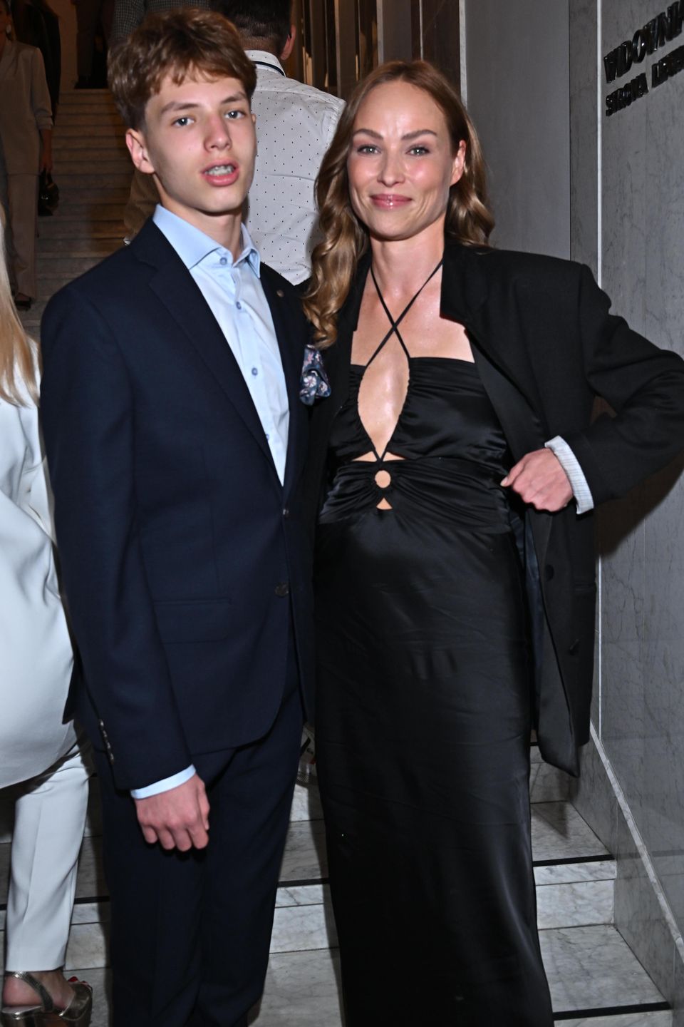 Weronika Książkiewicz z synem