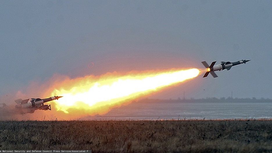 TemporaryIn this photo released by Ukrainian National Security and Defense Council, showing flying tests of the anti-aircraft rokcet system at a military training ground Odessa region, Ukraine, Wednesday, Dec. 5, 2018. The Ukrainian military has been on increased readiness as part of martial law introduced in the country in the wake of the Nov. 25, 2018 incident in the Sea of Azov, in which the Russian coast guard fired upon and seized three Ukrainian navy vessels along with their crews. (National Security and Defense Council Press Service Pool Photo via AP)National Security and Defense Council Press Service