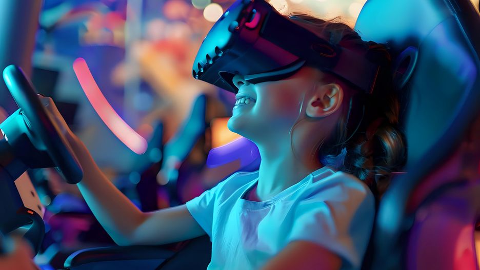 Immersive Virtual Reality: A Child Joyfully Drives in a Simulated Race Car Game, Experiencing Thrilling Adventures in a Vivid, Neon-Lit Arcade Setting, Embracing the Excitement of Innovative Technology.
Immersive Virtual Reality: A Child Joyfully Drives in a Simulated Race Car Game, Experiencing Thrilling Adventures in a Vivid, Neon-Lit Arcade Setting, Embracing the Excitement of Innovative Technology.
Virtual Reality, VR Gaming, Child, Gaming, Arcade, Race Car, Simulation, Technology, Fun, Entertainment, Immersive Experience, Neon Lights, Game, Digital World, Interactive Game, Virtual Environment, Technology Advancement, Gameplay, Gaming Technology, Virtual Reality Headset, Racing Game, Driving Simulation, Kids Activities, Entertainment Industry, Interactive Entertainment, Virtual Reality Technology, Gaming Experience, Modern Technology, Digital Gaming, Childrens Entertainment, Future of Gaming, Virtual Worlds, Technological Innovation, Innovation, Fun Activities, Exciting Games, Playful, Joyful, Happy, Smiling, Childrens Activities, Digital Playground, Virtual Adventures, Simulated Driving, Virtual Racing, High-Tech Entertainment, Tech, Games, Virtual Reality Games, Immersive Gaming, virtual reality, vr gaming, child, gaming, arcade, race car, simulation, technology, fun, entertainment, immersive experience, neon lights, game, digital world, interactive game, virtual environment, technology advancement, gameplay, gaming technology, virtual reality headset, racing game, driving simulation, kids activities, entertainment industry, interactive entertainment, virtual reality technology, gaming experience, modern technology, digital gaming, childrens entertainment, future of gaming, virtual worlds, technological innovation, innovation, fun activities, exciting games, playful, joyful, happy, smiling, childrens activities, digital playground, virtual adventures, simulated driving, virtual racing, high-tech entertainment, tech, games, virtual reality games