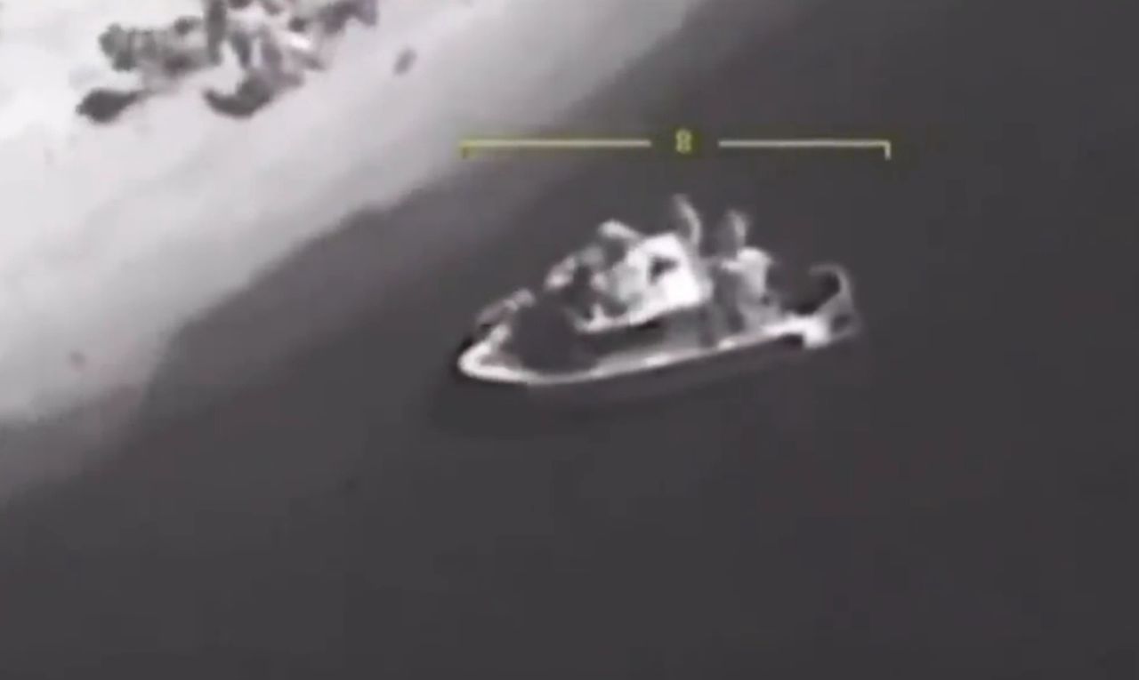 Atak drona na rosyjską łódź KS-701 Tuniec.