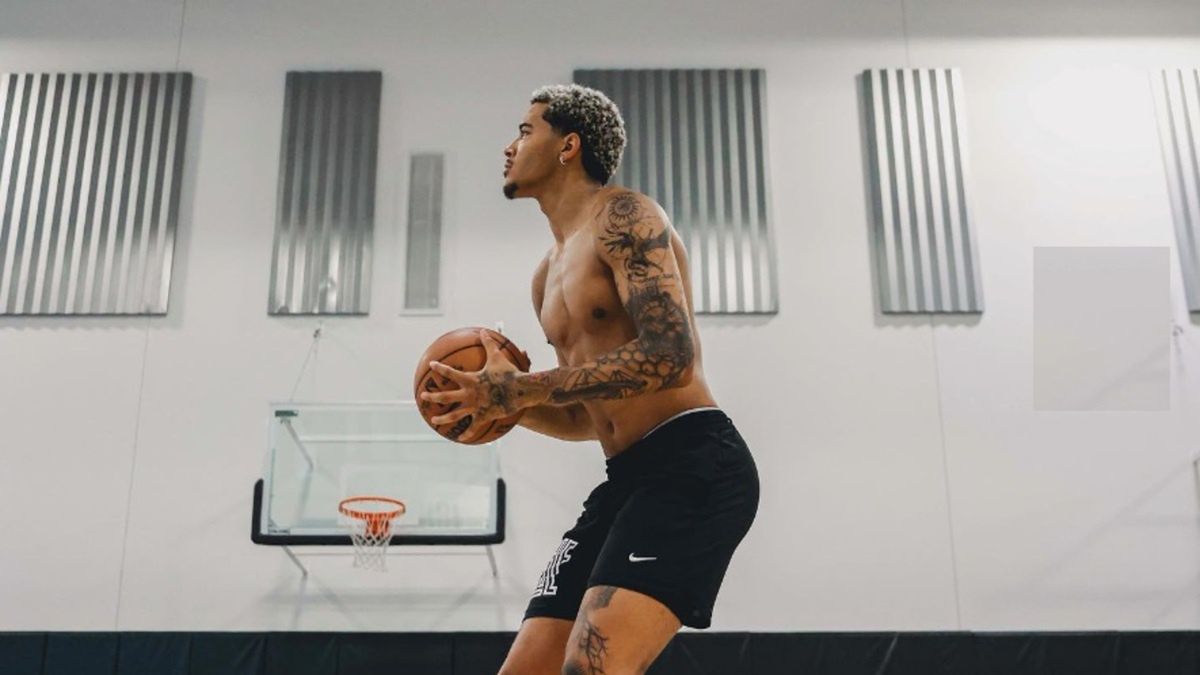 Jeremy Sochan w czasie treningu