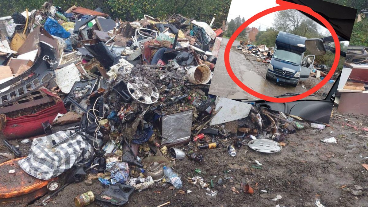 Podrzucał śmieci powodzianom. Przyłapali go śmieciarze