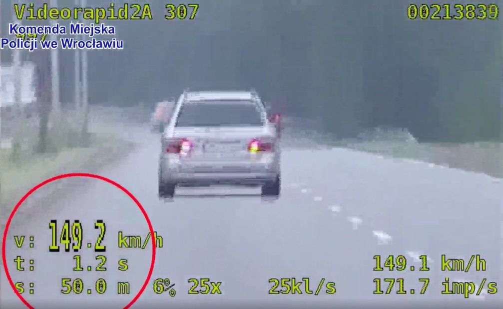 Wrocław. Pirat drogowy w rękach policji. Pędził 150 km/h