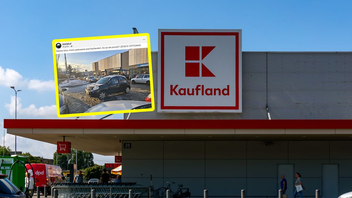 Ujęcie wykonane przed Kauflandem wywołało poruszenie w sieci.