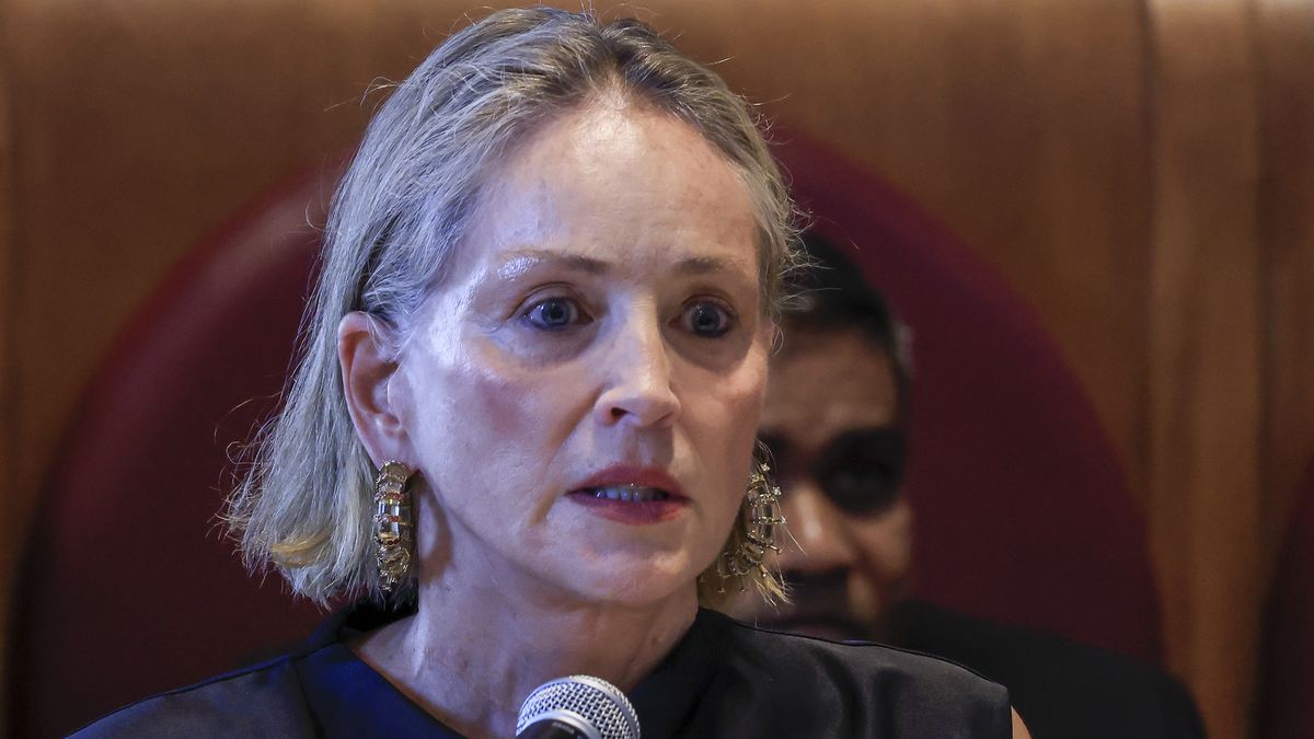 Global Nobel Laureates Assembly on Artificial Intelligence and Nuclear War in Rome
ROME, ITALY, JULY 16:
U.S. actress Sharon Stone speaks during the last day of the Global Nobel Laureates Assembly on Artificial Intelligence and Nuclear War at the Capitoline Hill in Rome, Italy, on July 16, 2026. (Photo by Riccardo De Luca/Anadolu via Getty Images)
Anadolu
assembly, global nobel laureates assembly, rome, anadolu, nuclear war, summit, conference, editorial photo