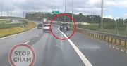 Sekundy od tragedii na S7. Mercedes jechał pod prąd