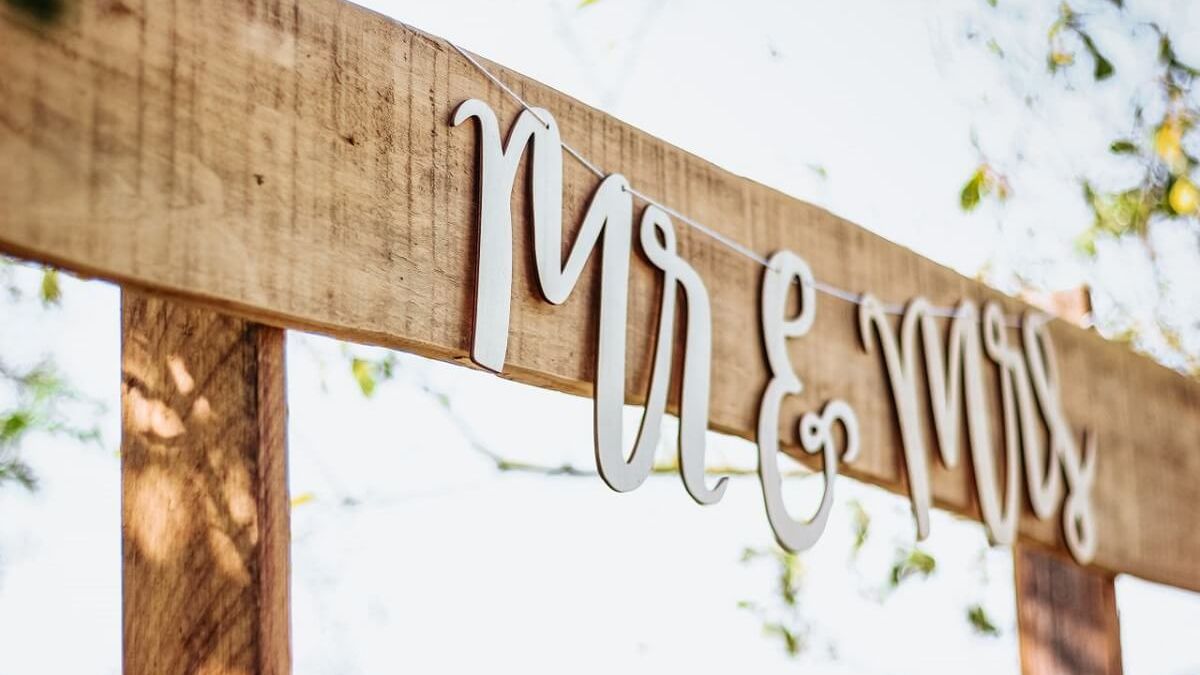 Napis Mr&Mrs