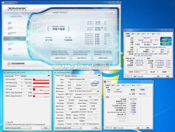 Intel Haswell Core i5 procesor próbka inżynieryjna grafika HD 4600 wydajność 3DMark Vantage