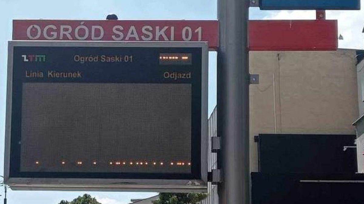 Nie działa wyświetlacz na przystanku w Lublinie