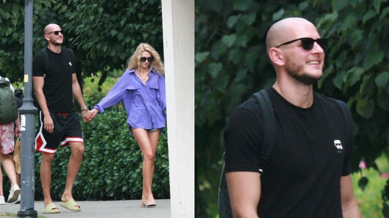 Bartosz Kurek z żoną opalają się w Sopocie