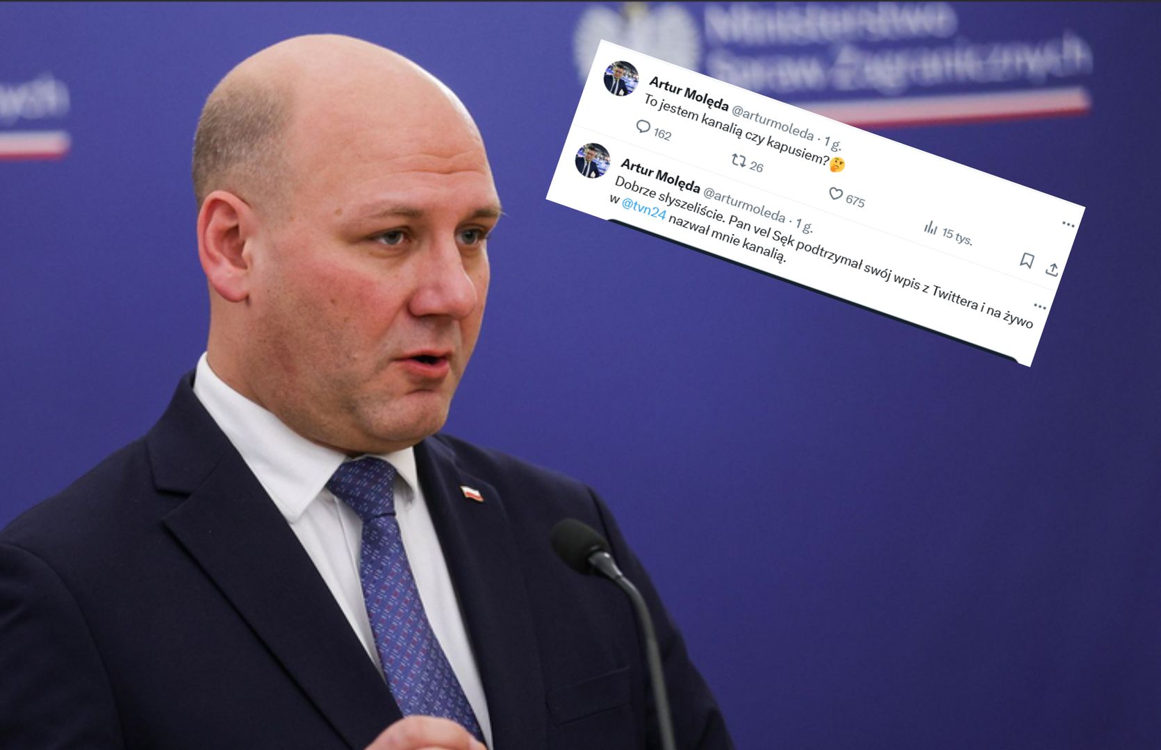Poseł Szynkowski vel Sęk odpowiedział reporterowi TVN24