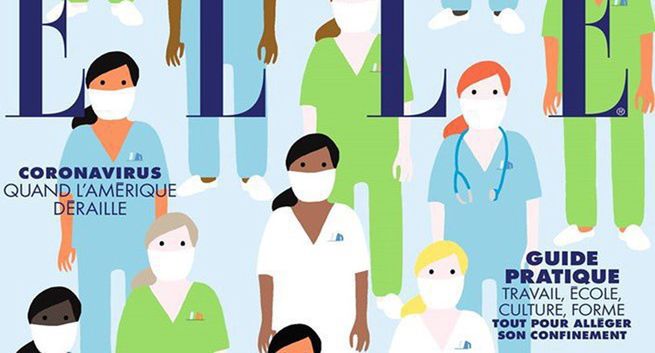 Francuskie "Elle" na okładce dziękuje lekarkom i pielęgniarkom. Specjalne wydanie jest przewodnikiem w czasie koronawirusa