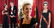 Królowa Letizia zadaje szyku na uroczystej kolacji w Madrycie, odsłaniając szczupłe ramiona (ZDJĘCIA)