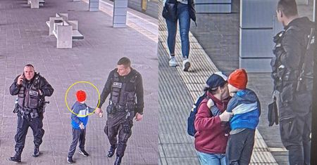 5-latek wyszedł z przedszkola i wsiadł do pociągu. Pojechał do innego miasta