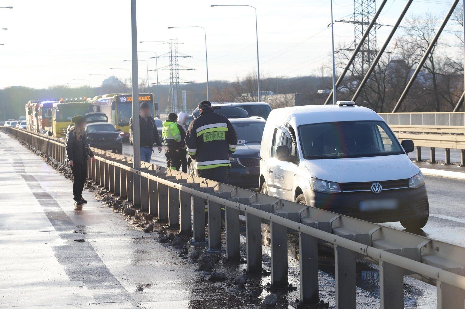 Wypadek na moście Milenijnym, 27.11.2025 r.