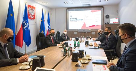Konferencja prasowa Michała Dworczyka i Filipa Nowaka